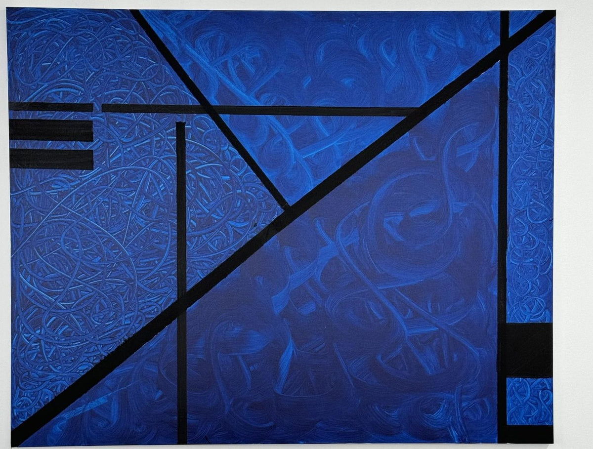 Geometric Motion, original acrylic painting by Charles Black, catalogue number 006