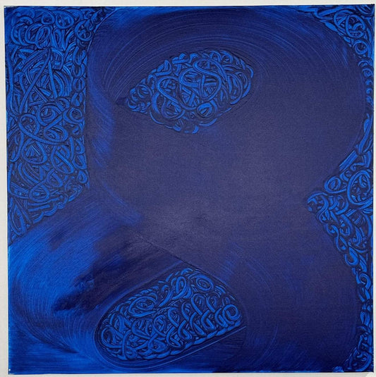 Blue Ribbon, original acrylic painting by Charles Black, catalogue number 009