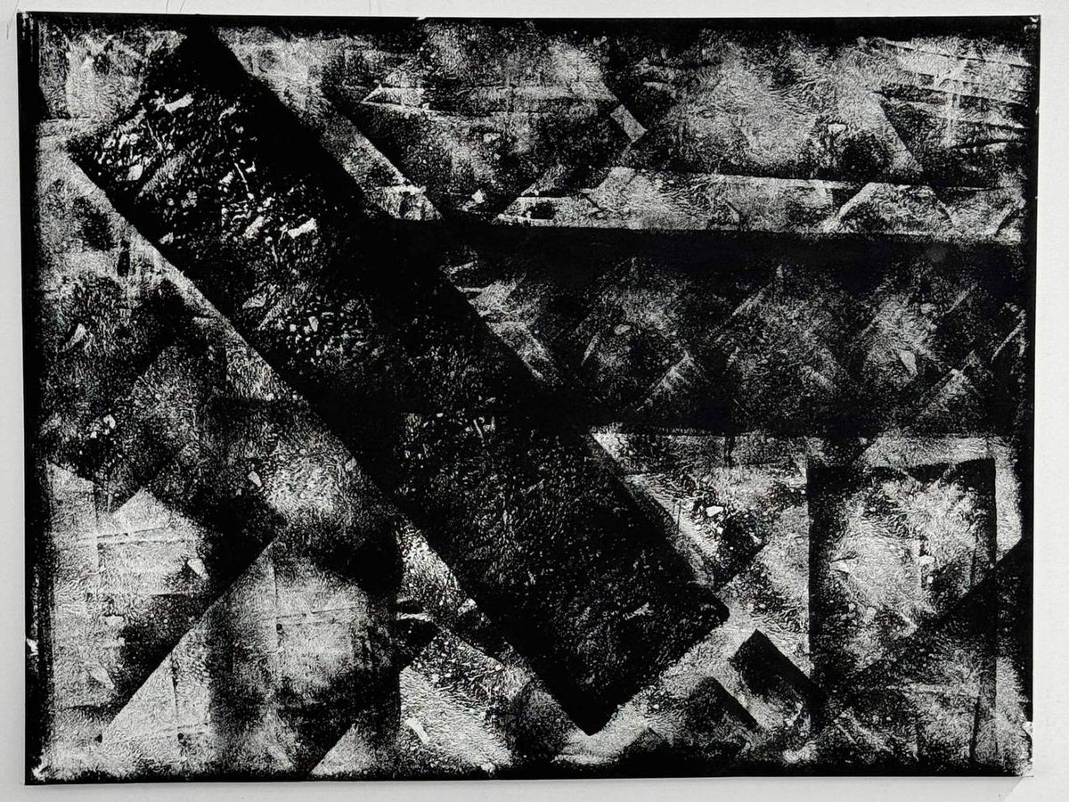 Black & White Geometry, original acrylic painting by Charles Black, catalogue number 010