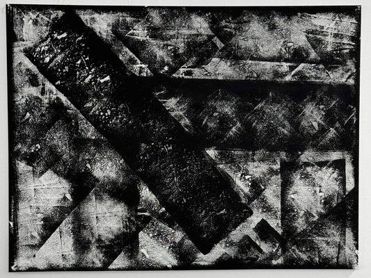 Black & White Geometry, original acrylic painting by Charles Black, catalogue number 010