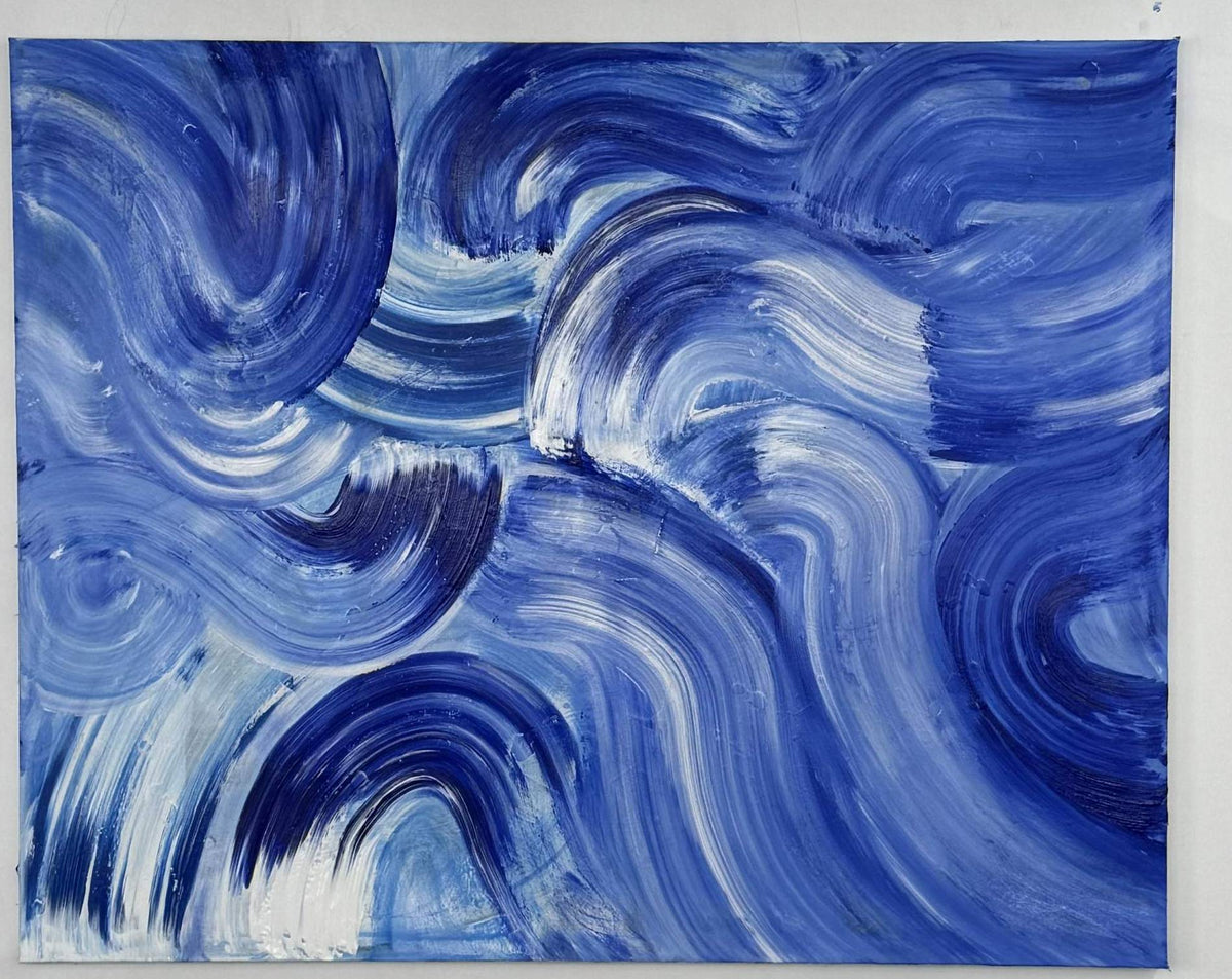 Waves, original acrylic painting by Charles Black, catalogue number 018