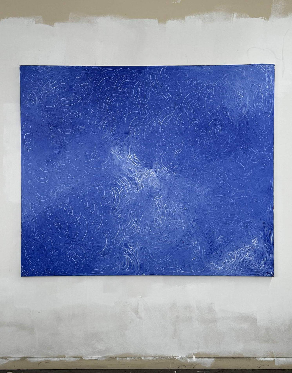 Blue Circles, original acrylic painting by Charles Black, catalogue number 026