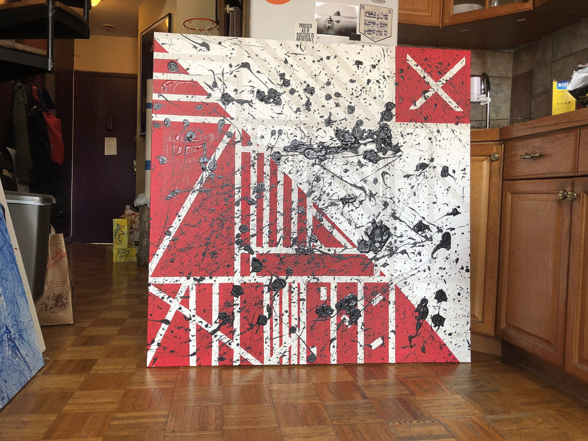 Untitled No. 045 — acrylic on canvas by Charles Black, 2018