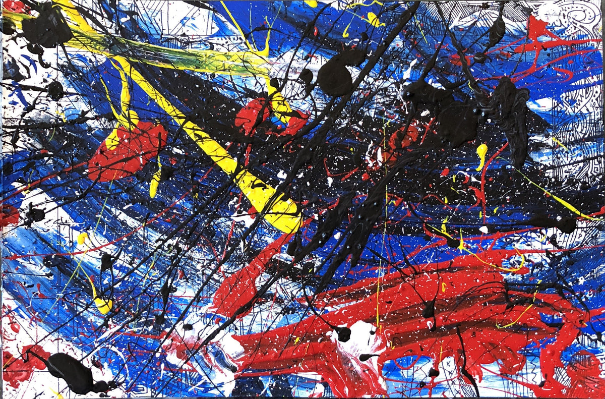Untitled No. 058 — acrylic on paper by Charles Black, 2018