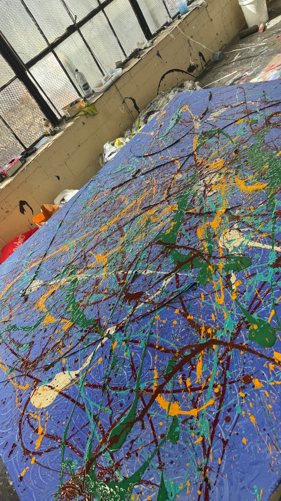 Blue, green and orange