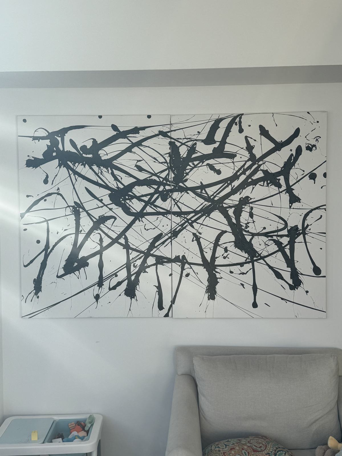 In a collector's living room