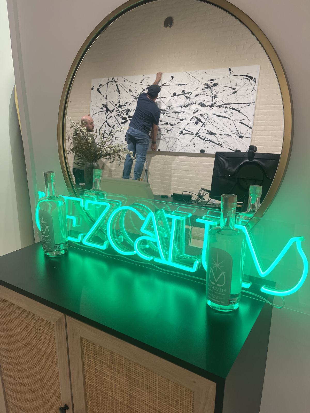 Mezcalum, behind the bar