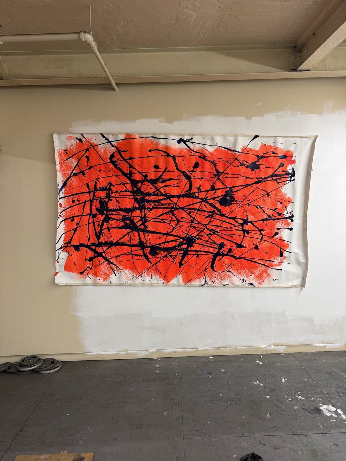 Orange, in the hanging room