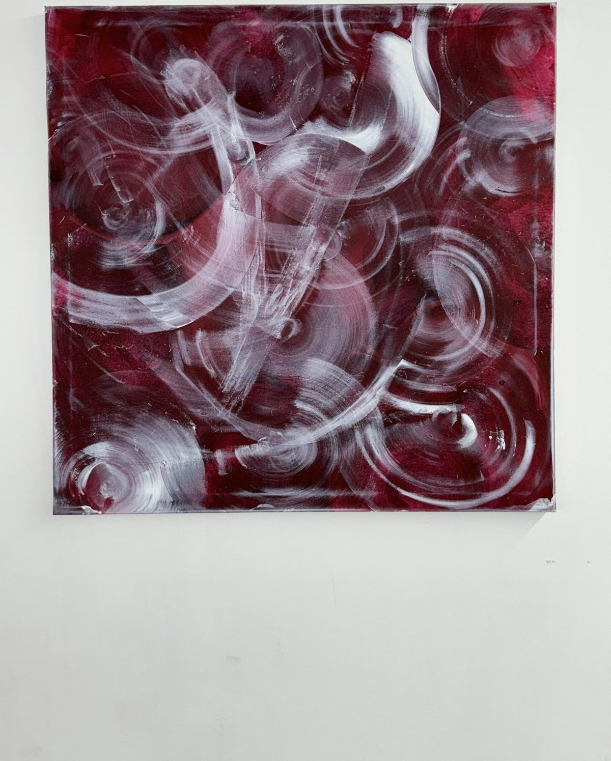 Crimson, in the hanging room