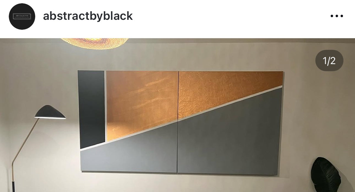 Slate + Brass, over the sofa